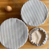 Reusable Washable Cotton Fabric Food Baking Bread Mixer Bowl Covers | Zero Waste Ecofriendly Sustain | Etsy (US)