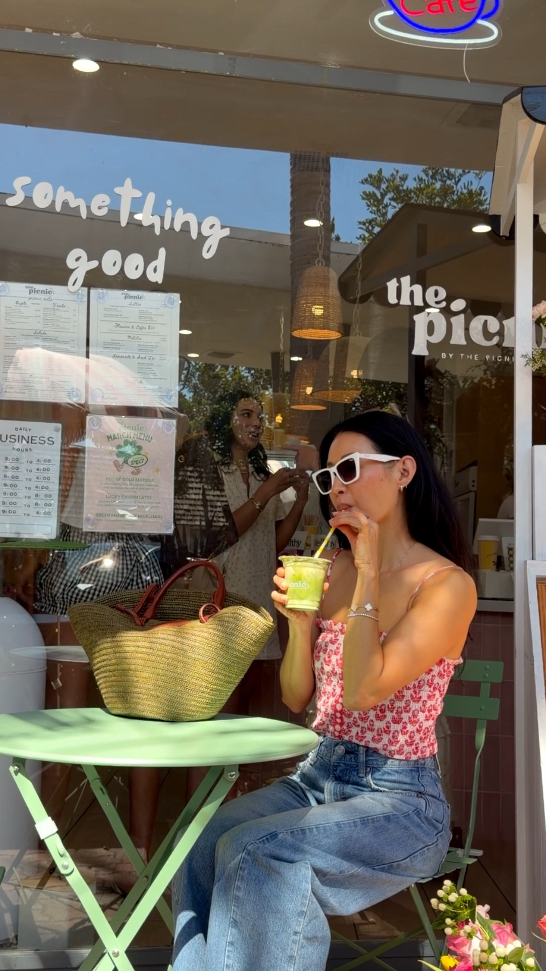 Weekend vibes in @rollerrabbit x @Target for a matcha date. Such a cute spring top for the weekend. 

#LTKSeasonal #LTKPetite