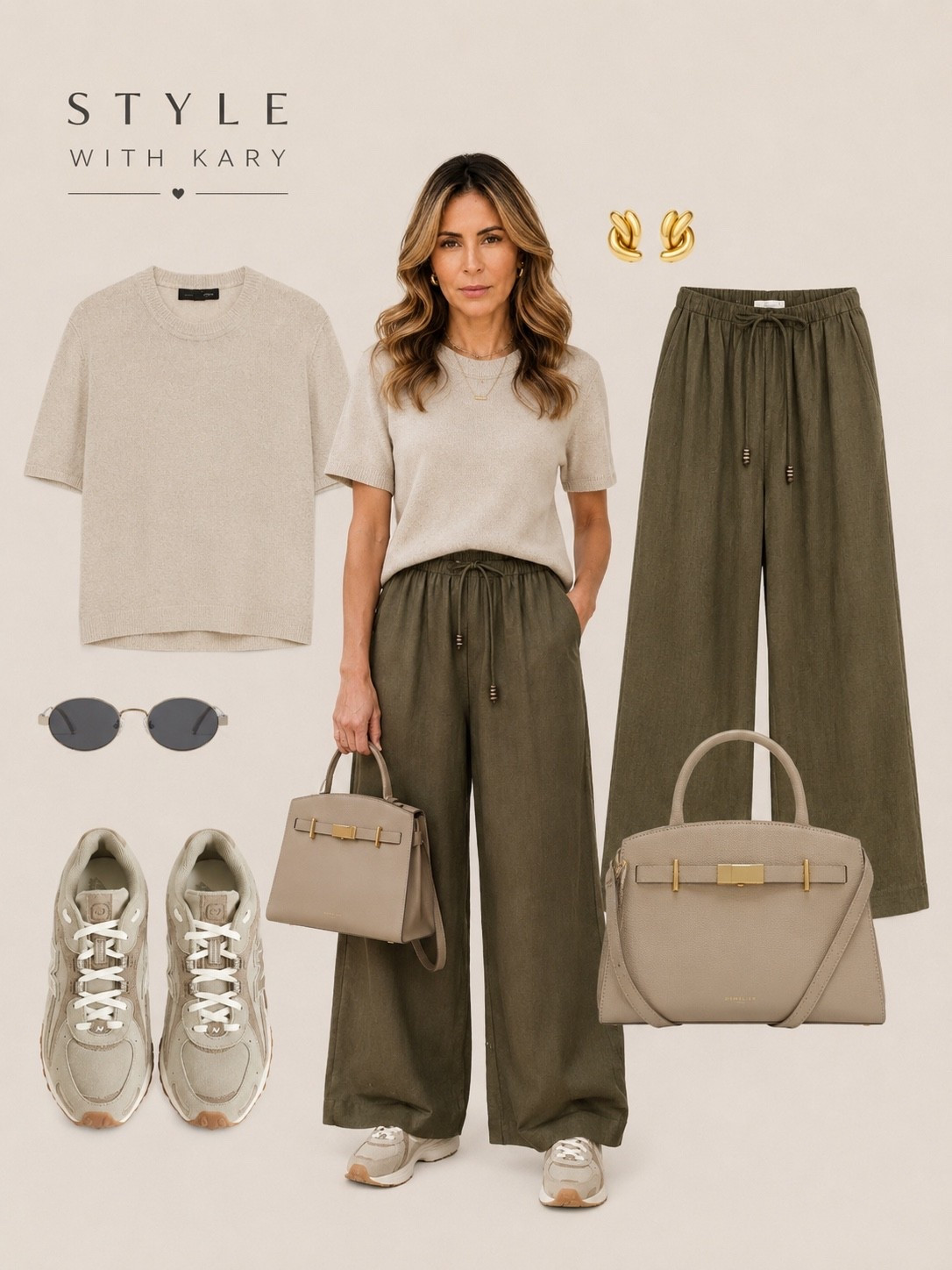 Minimal style, maximum versatility. 🤍🌿

A neutral knit, olive wide-leg pants, classic sneakers, and a structured taupe bag—an effortless combination you’ll wear on repeat.

I’ve linked everything for you in my LTK.

Follow @stylewithkary for more timeless outfit inspiration.

#LTKootd #LTKOver40