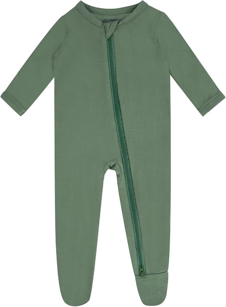 Bamboo Baby Footed Pajamas with Mitten Cuffs , Soft Bamboo Long Sleeve Romper 0-12 Months | Amazon (US)