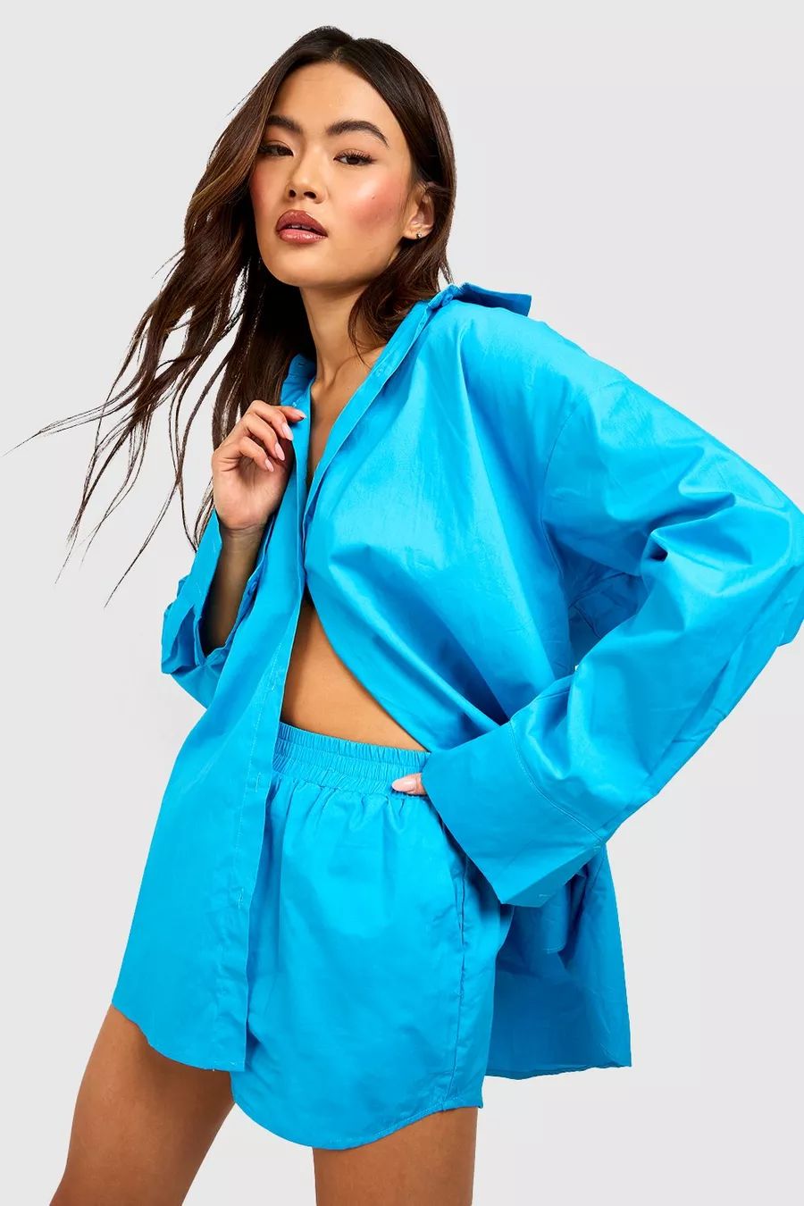 Super Oversized Shirt And Boxer Short Two-Piece | Boohoo.com (US & CA)