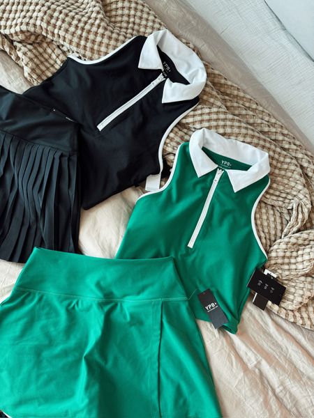 Are these not the most perfect tennis + pickleball outfits!? 🏓#abercrombiepartner @abercrombie I’m so in love. True to size! Shop today for 25% off all YPB + myAF members get an EXTRA 15%-off almost everything else