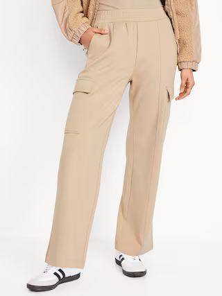 High-Waisted Dynamic Fleece Cargo Trouser Pants | Old Navy (US)