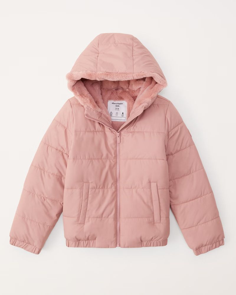 girls a&f cozy puffer | girls coats & jackets | Abercrombie.com | Abercrombie & Fitch (US)