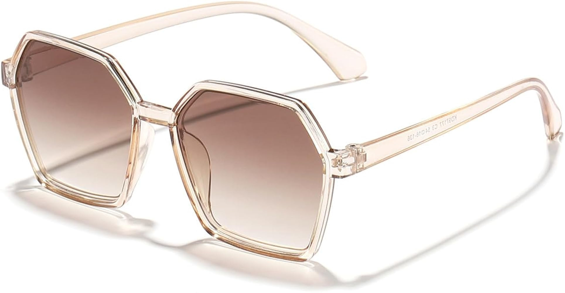 IKANOO Oversized Sunglasses for Women Men Fashion 70s Disco Glasses Hexagon Inspired Designer Red... | Amazon (US)