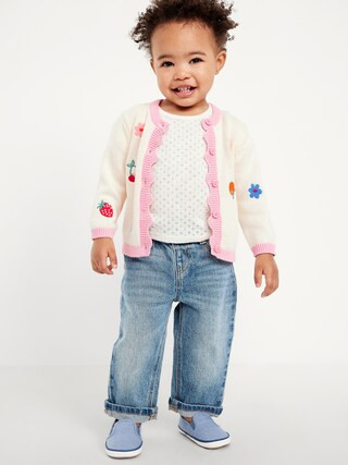 Embroidered Button-Front Cardigan Sweater for Baby | Old Navy (CA)