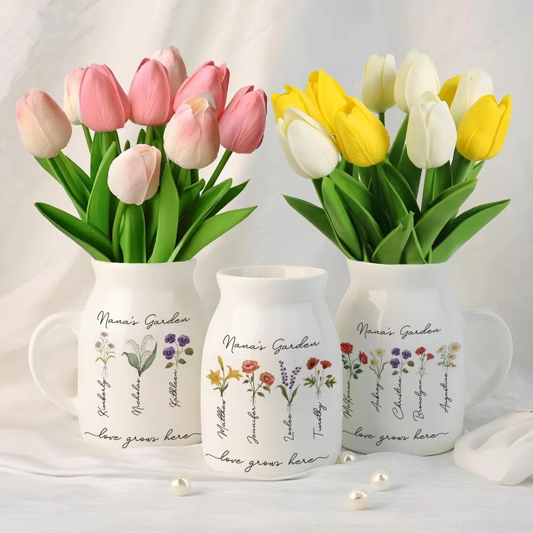 Personalized Grandma's Garden Vase, Mothers Day Gifts for Nana, Nanny, Garden Flower Vase, Custom... | Etsy (US)