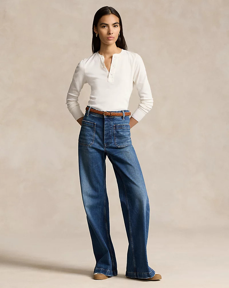 Baumwollstretch-Jeans mit weitem Bein | Ralph Lauren (DE & AT)