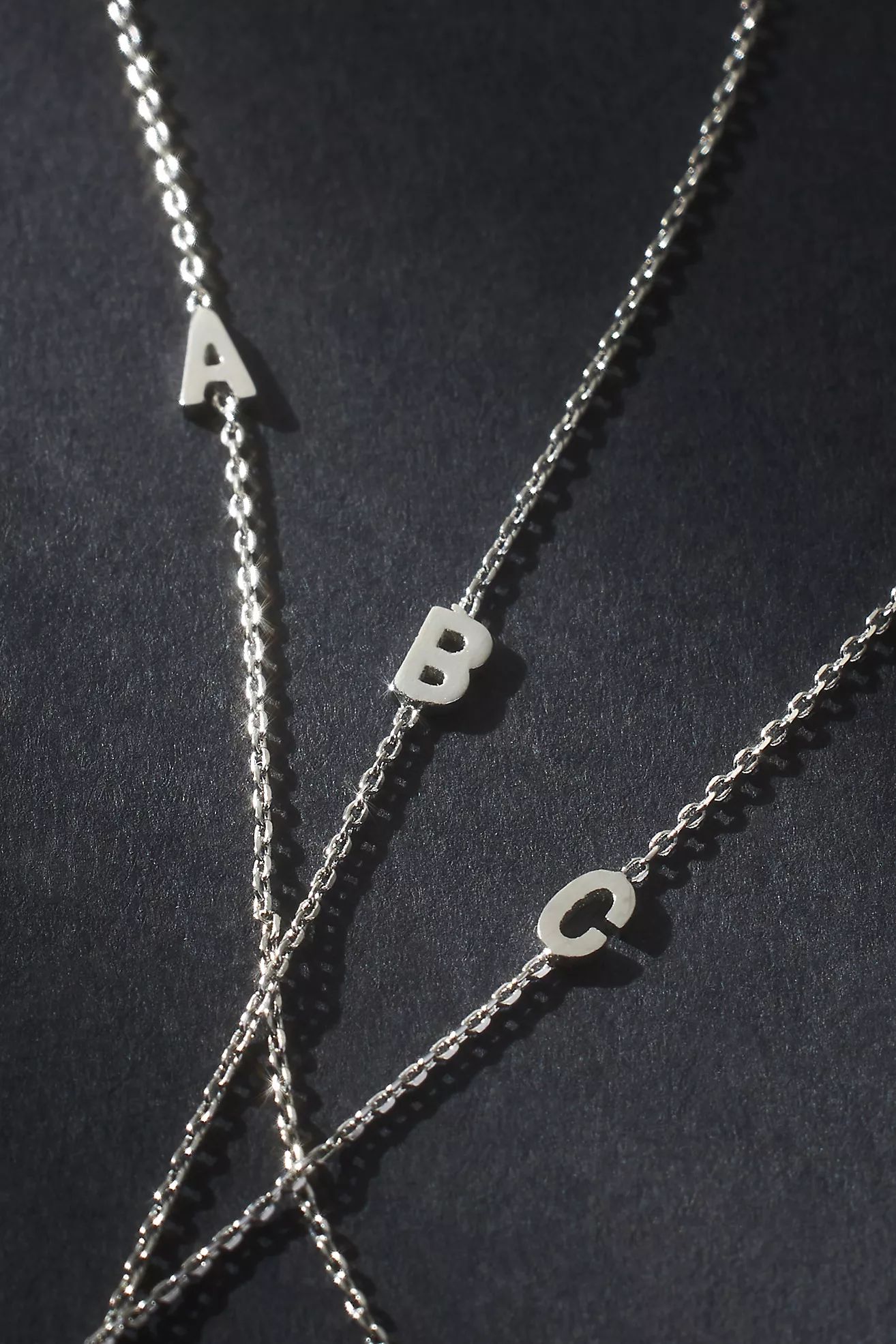 Silver Monogram Chain Necklace | Anthropologie (US)