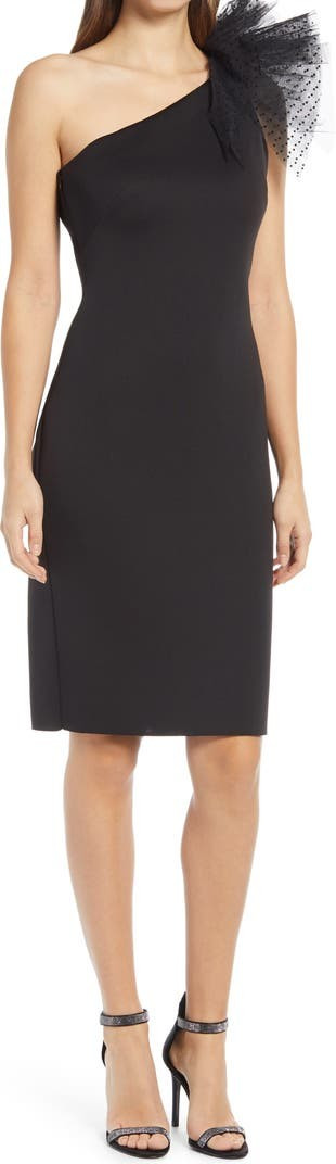 One-Shoulder Scuba Dress | Nordstrom