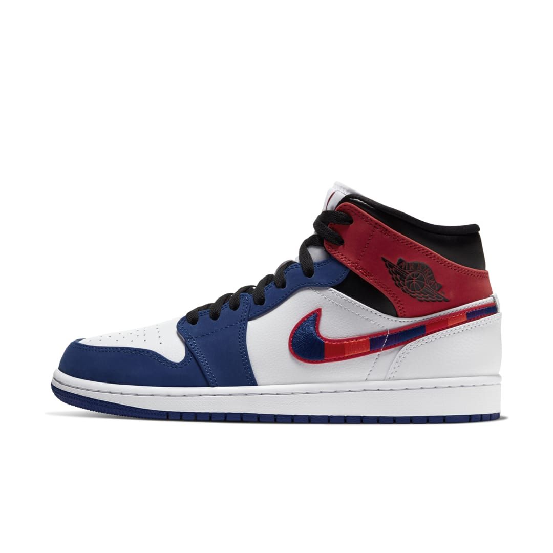 Air Jordan 1 Mid SE Men's Shoe Size 12.5 (White/Rush Blue) 852542-146 | Nike (US)