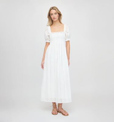 The Scarlett Nap Dress - White Broderie Voile White Broderie Voile / XXS | Hill House Home US