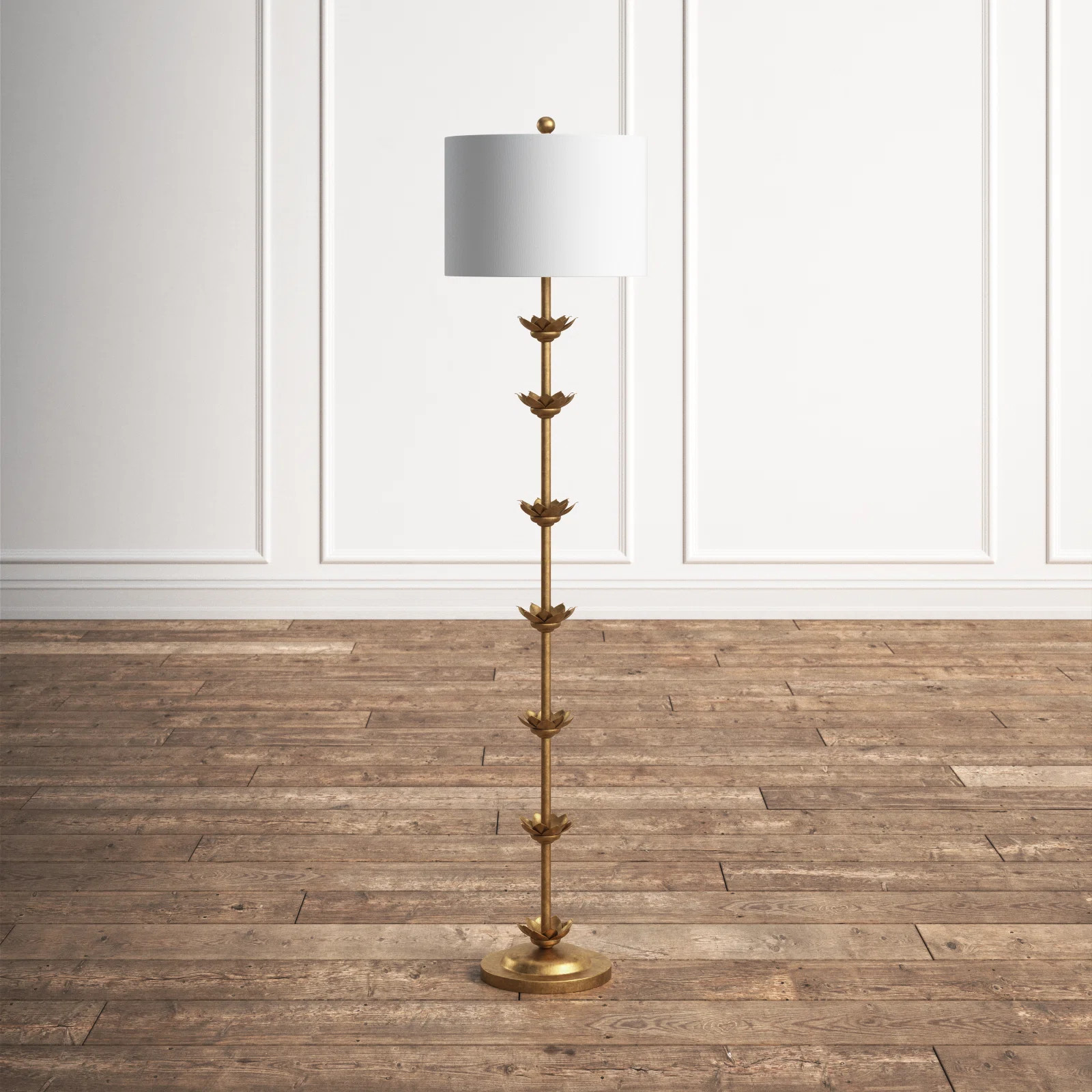 Adalyn 63.5'' Antique Gold Traditional Floor Lamp | Wayfair North America