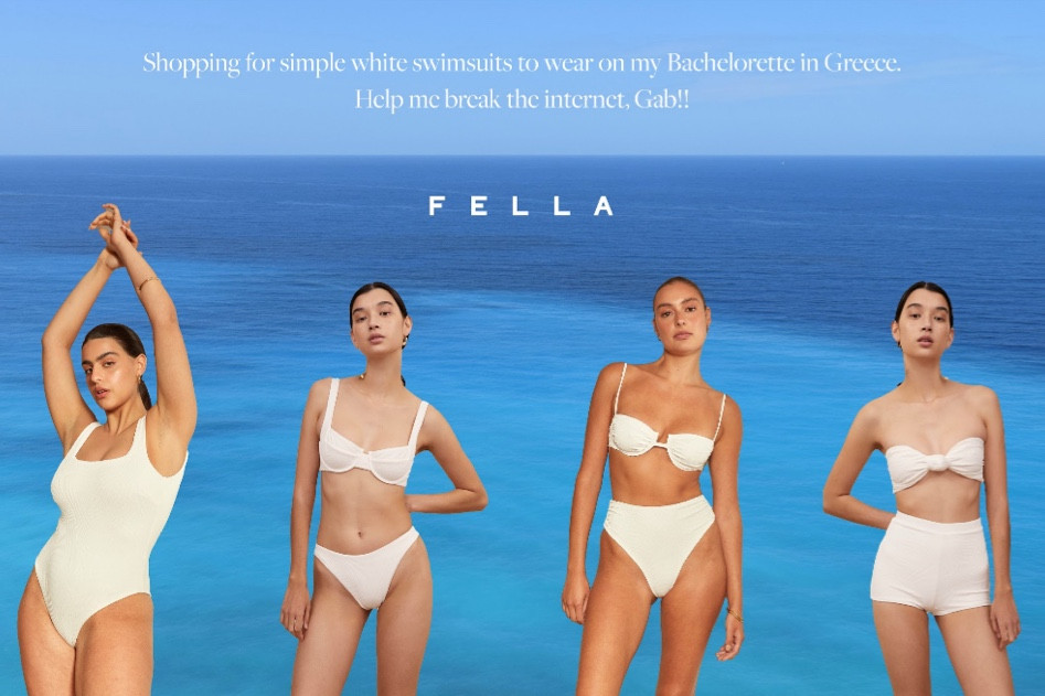 Head to fellaswim.com to shop these looks in white 🤍