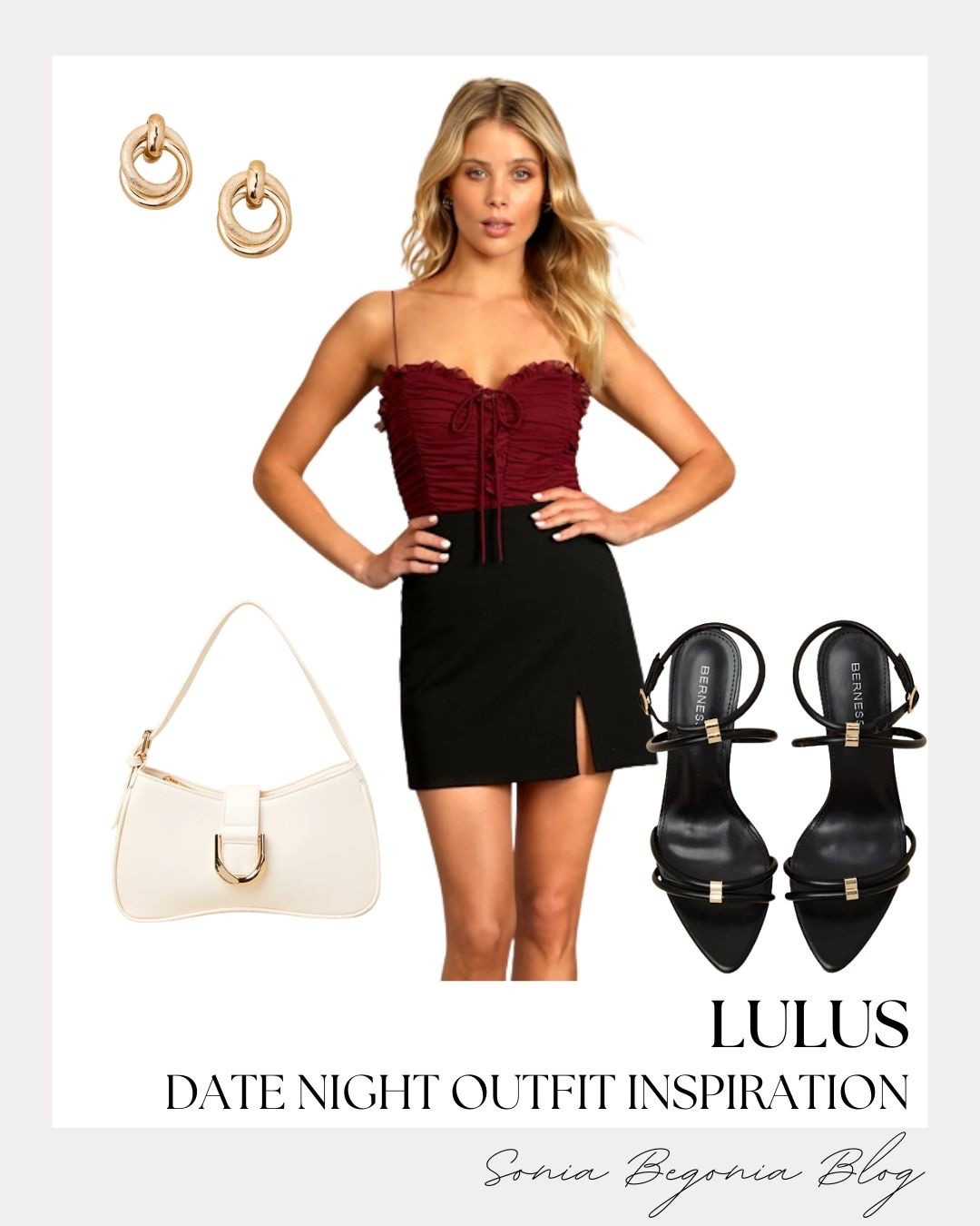 Ready for your next date night in this gorgeous Lulus look! I styled this romantic burgundy ruffled top with a sleek black mini skirt and matching strappy heels for an effortlessly chic vibe. ❤️

I accessorized with classic gold statement earrings and a crisp white shoulder bag to perfectly balance the outfit. ✨

#LTKdatenight #datenightoutfit #Lulus #LTKstyletip #summerstyle #chicoutfit #nightout #ootd #fashioninspo

#LTKootd