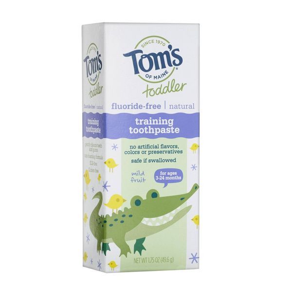 Tom's of Maine Fluoride-Free Toddler Training Toothpaste Mild Mint - 1.75oz | Target