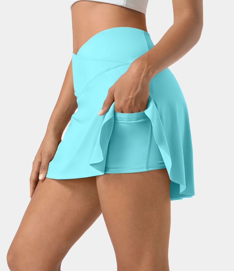 Women’s Everyday Softlyzero™ Airy Crossover 2-in-1 Side Pocket Cool Touch Tennis Skirt-Lucid-... | HALARA