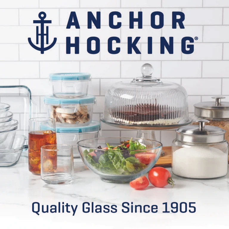 Anchor Hocking Heritage Hill Glass Jar with Lid, 3 Quart | Walmart (US)