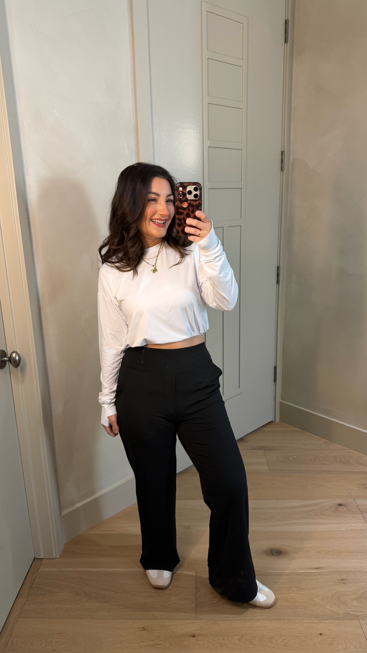 Perfect outfit for errands to workout to lounge! 

The pants are petite friendly and they’re an athletic material, but look like trousers!! Perfect for yoga to work!! They also come in multiple inseams! 

The top has UPF50 so you’re protected from the sun and it can be worn as a regular top or scrunched to help add shape!

I’m 5’0” 140’s wearing medium 27.5 inseam in pants and small in top!

#LTKootd #LTKActive #LTKPetite