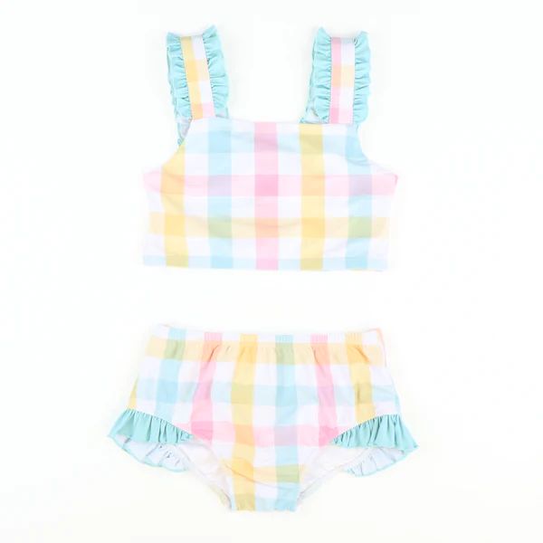Hamptons Plaid Two-Piece Swimsuit | Southern Smocked Co.