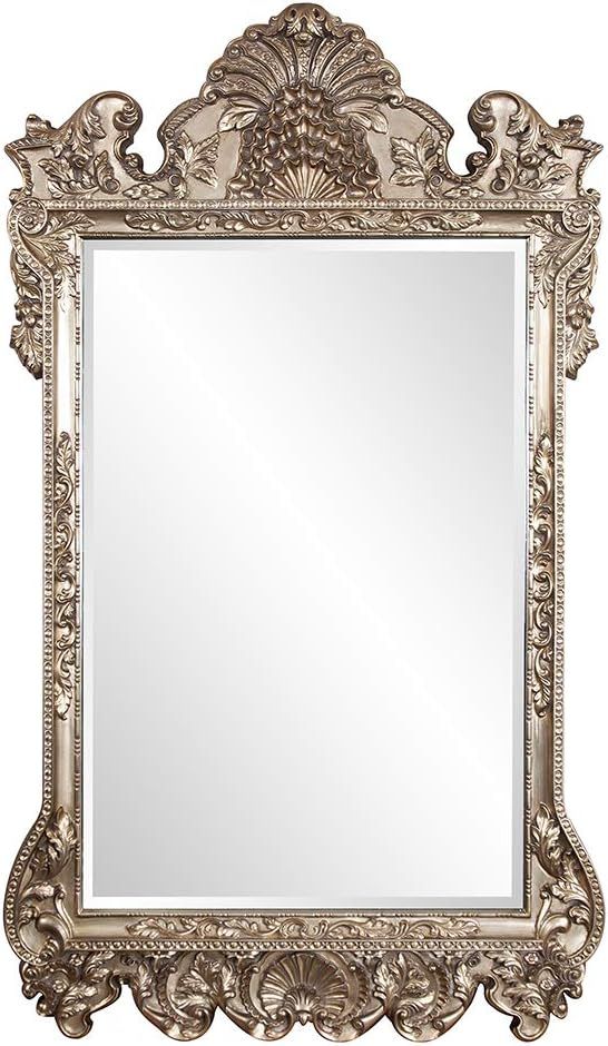 Howard Elliott Marquette Antique Oversized Mirror, Leaning Wall Ornate Mirror, Full Length, Silver L | Amazon (US)