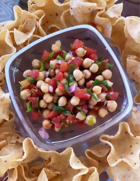 Easiest dip in the world and it’s healthy too 💃🔝💯 2 cans of diced tomatoes, two cans of chick peas, one red onion, two limes, one clove garlic, and salt and pepper 🙌 #walmartPartner #Walmart #walmartGrocery #WalmartDeals 

#LTKSeasonal #LTKunder50 #LTKunder100