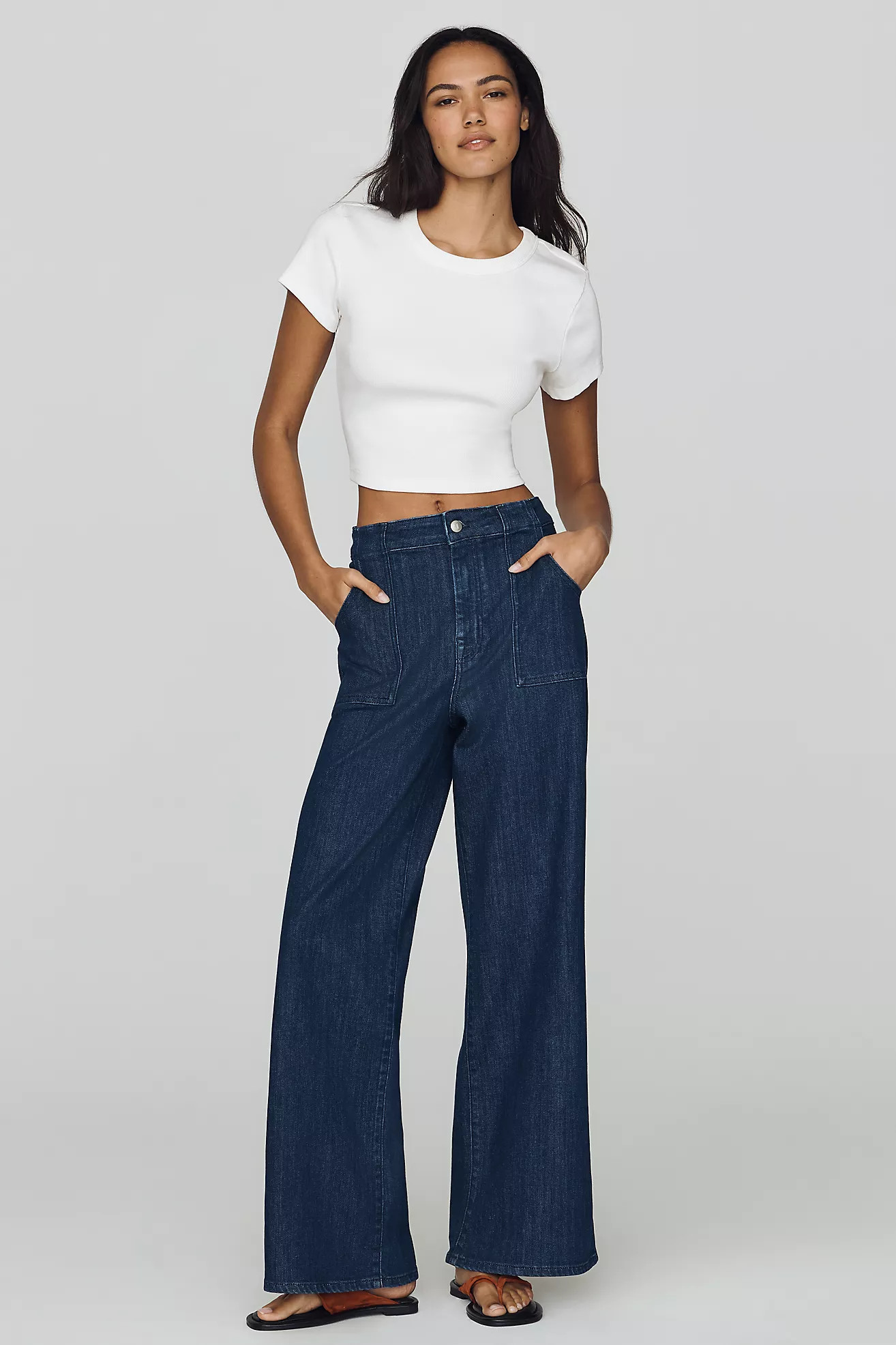 Pilcro Sadie High-Rise Wide-Leg Jeans | Anthropologie (US)