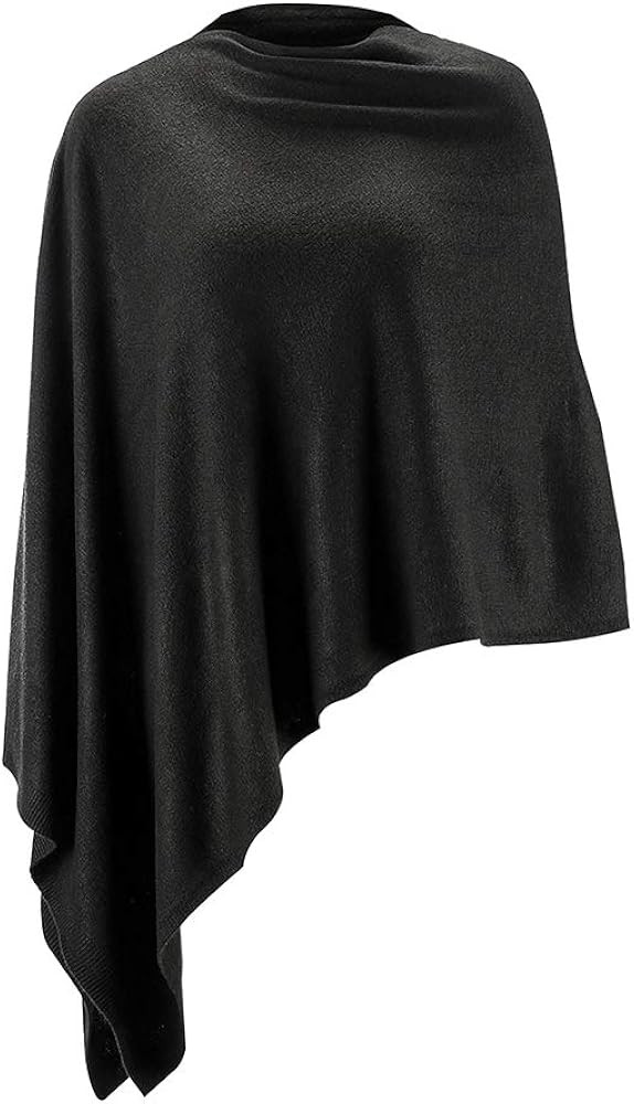 Women Ponchos Sweater Versatile Lightweight Solid Knitted Shawl Wrap Scarf Cape Accessories for W... | Amazon (US)
