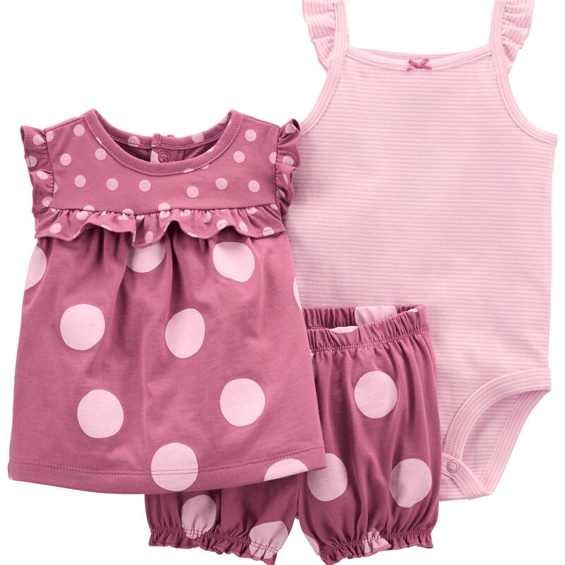3-Piece Polka Dot Little Short Set | Carter's