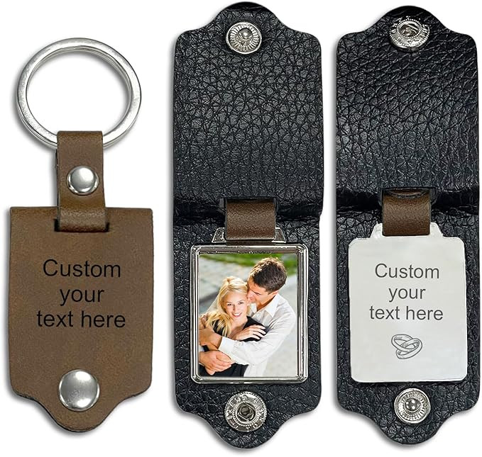 Custom Keychain with Picture Personalized Engraving Text Color Photo Keychains, Customized Key Ch... | Amazon (US)