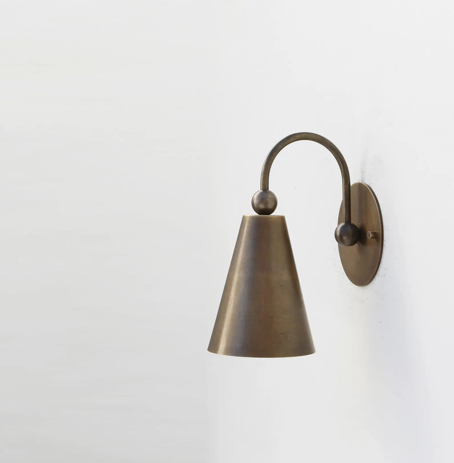 Brass Wall Sconce light, Modern brass light, Mid Century brass wall sconce light, Minimal Sconce ... | Etsy (US)