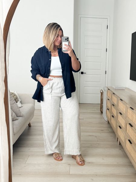 @walmart ootd 
Linking all products shown in my beauty glow up reel I posted today. 
Tank xxl - size up if you have large chest.  
Shirt XL 
Pants L 
My curling iron is also on sale now ! 
#walmartpartner #walmartbeauty 