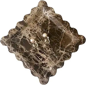 Vintage Natural Marble Tray Small Ornaments Scalloped Tray Handmade Storage Dish for Counter, Van... | Amazon (US)
