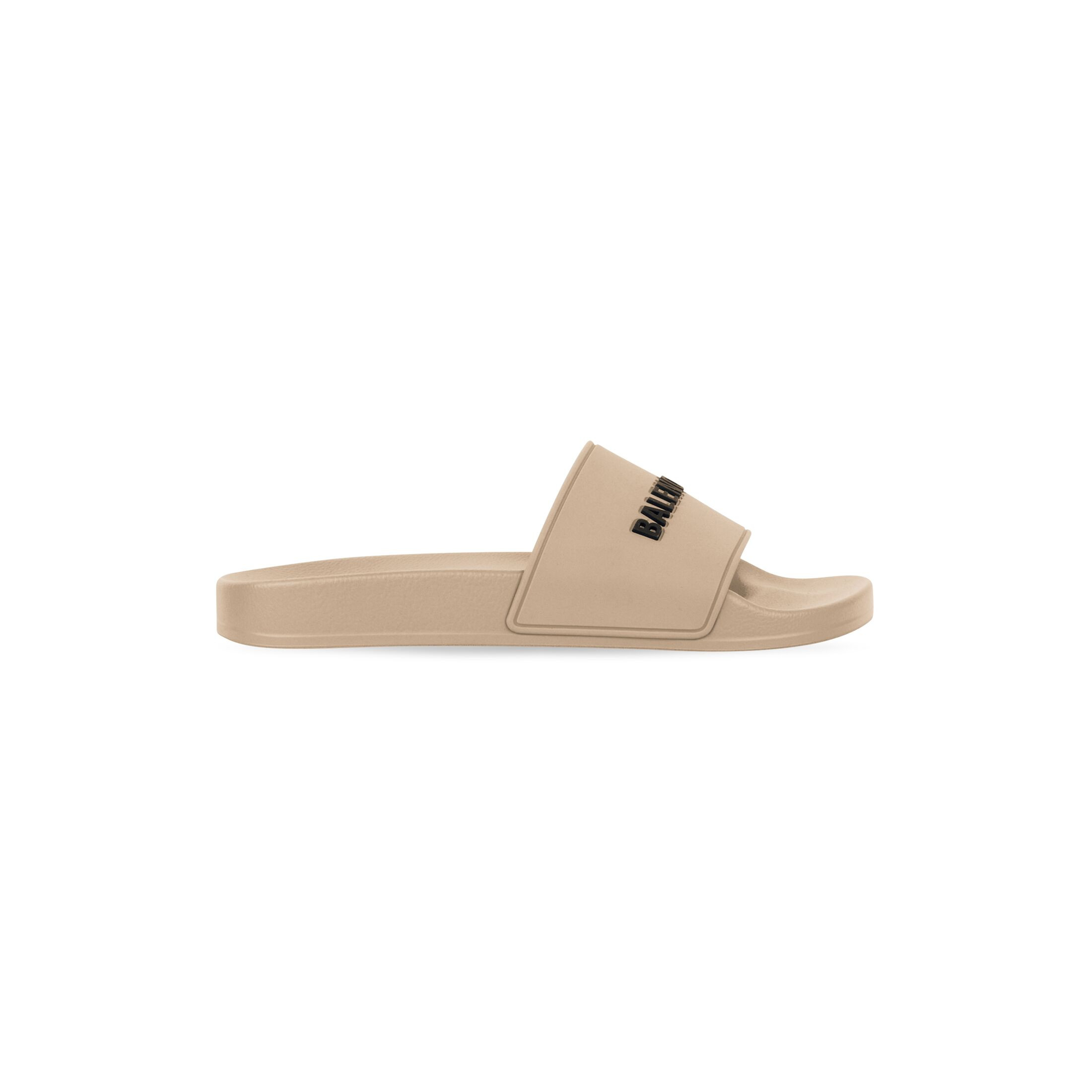 Women's Pool Slide Sandal in Beige | Balenciaga