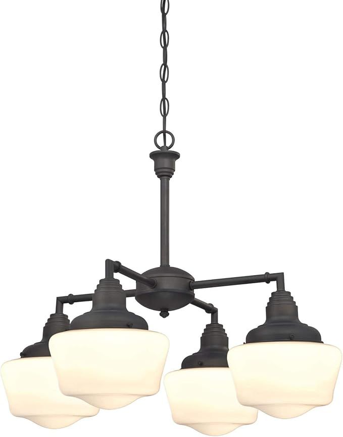 Westinghouse Lighting 6342000 Scholar Four-Light Indoor Convertible Chandelier/Semi-Flush Ceiling... | Amazon (US)