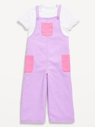 Short-Sleeve T-Shirt and Pocket Jumpsuit Set for Toddler Girls | Old Navy (US)