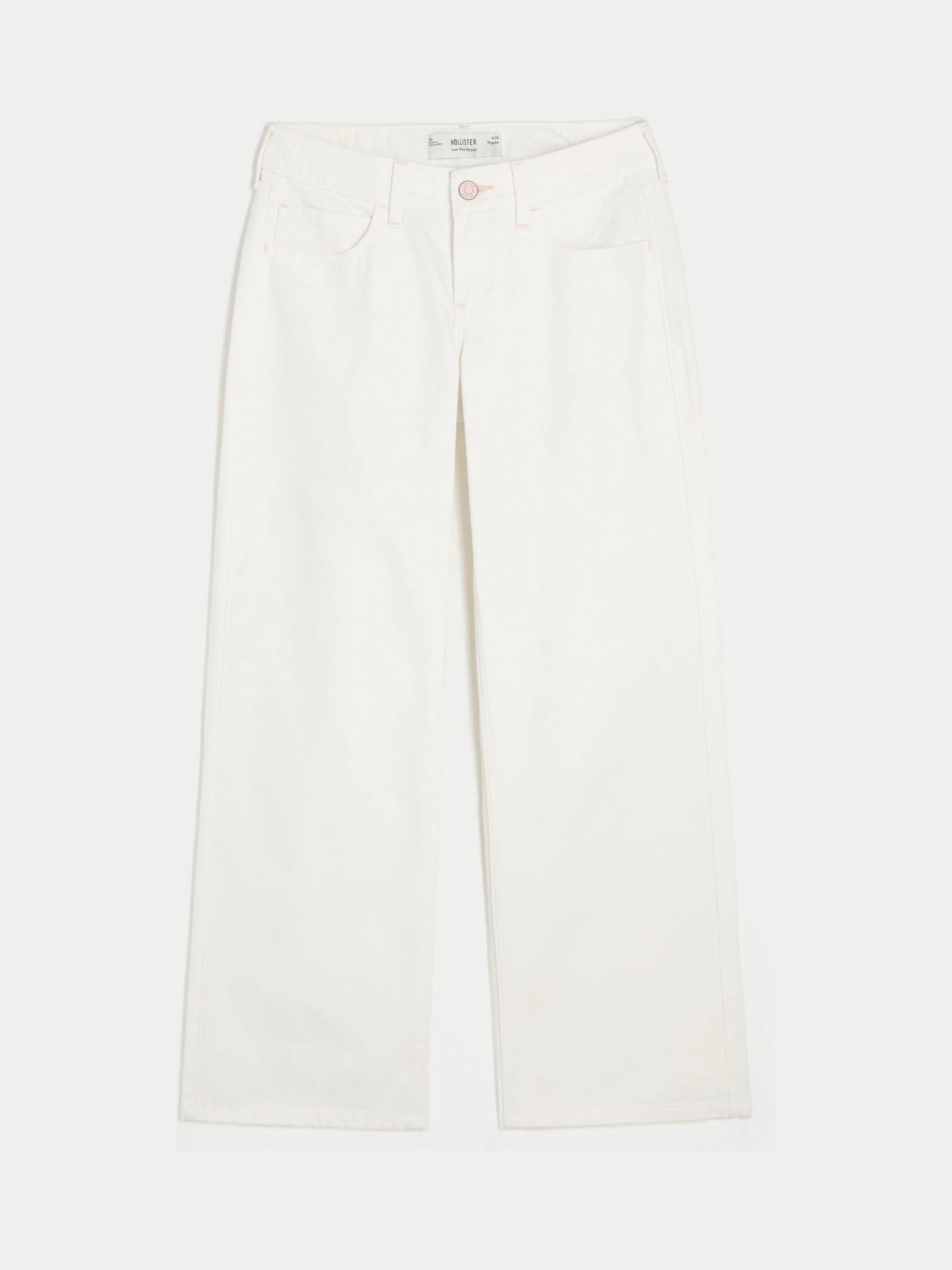 Hollister Hollister White Low Rise Baggy Denim Jeans | Next US