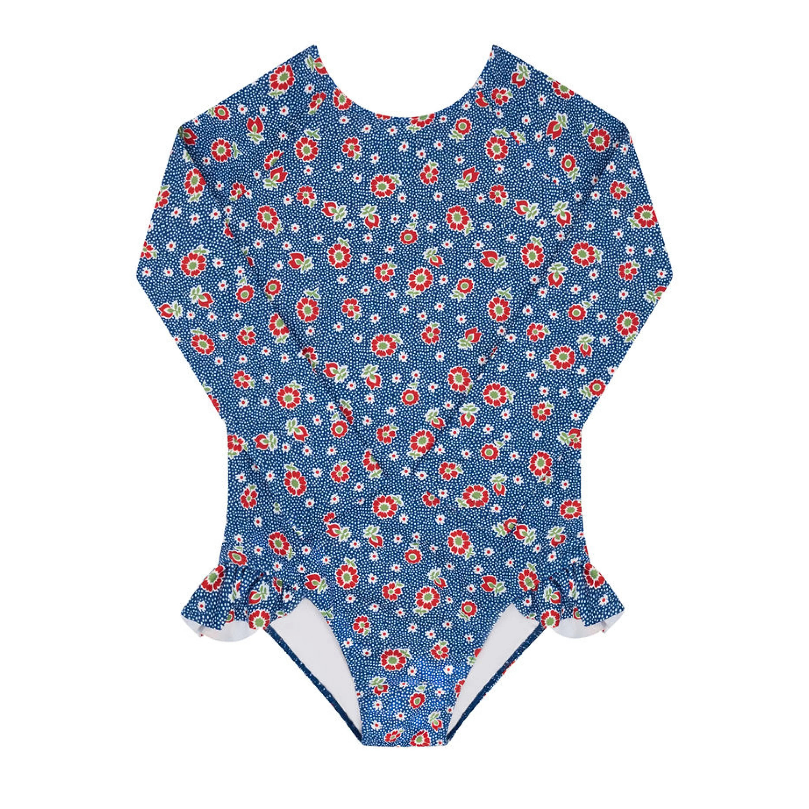 girls strawberry gingham rashguard one piece | Minnow