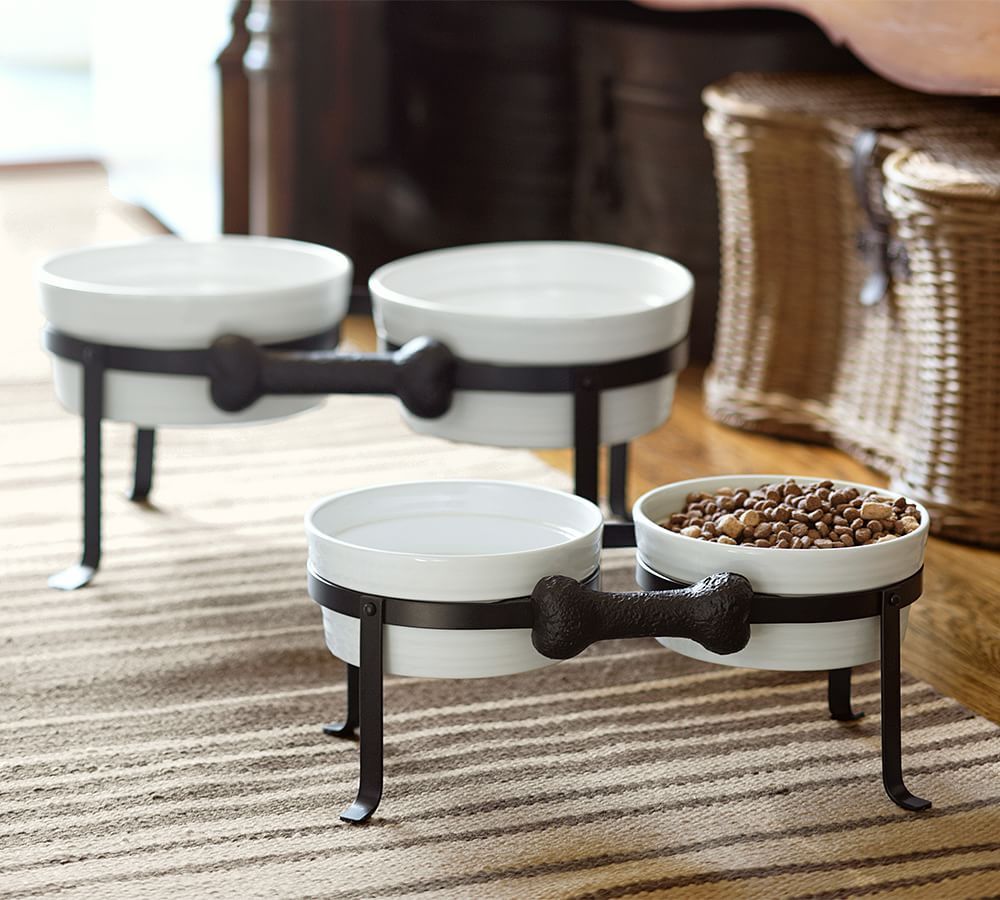 Dog Bone Pet Bowl Stand | Pottery Barn (US)