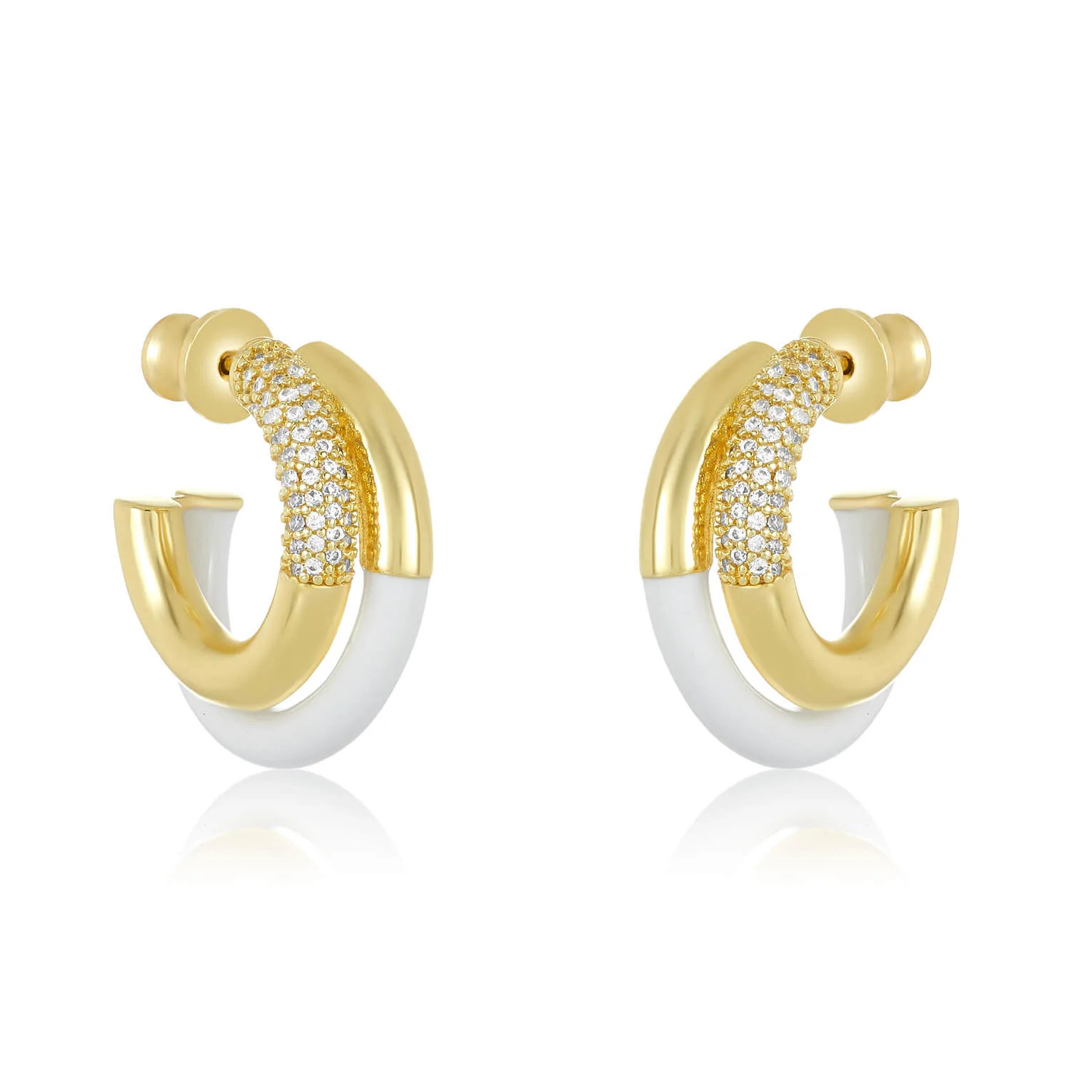 Cloud Double Hoops | Melinda Maria