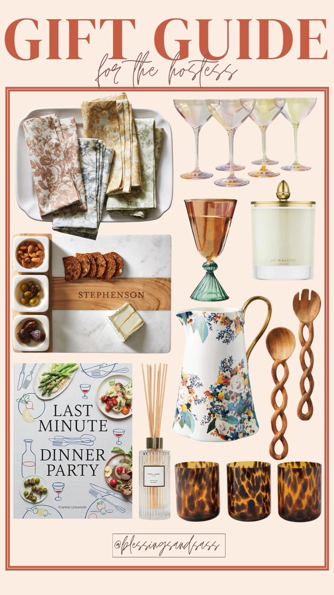 Gift Guide for the Hostess! 

Gift guide, holiday gift guide, gifts for the hostess, gifts for the host, home gifts, kitchen gifts, home finds, kitchen finds, kitchen essentials, holidays, Christmas, Christmas gift ideas, cocktail glasses, napkins, recipe book, candle, pitcher, glassware



#LTKGiftGuide #LTKHoliday #LTKHome