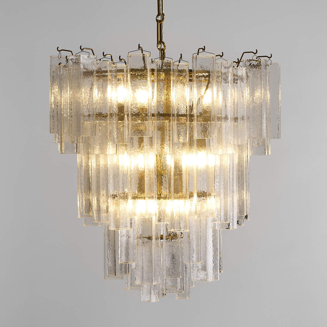 Revelry Glass Chandelier Light 28" | Crate & Barrel | Crate & Barrel