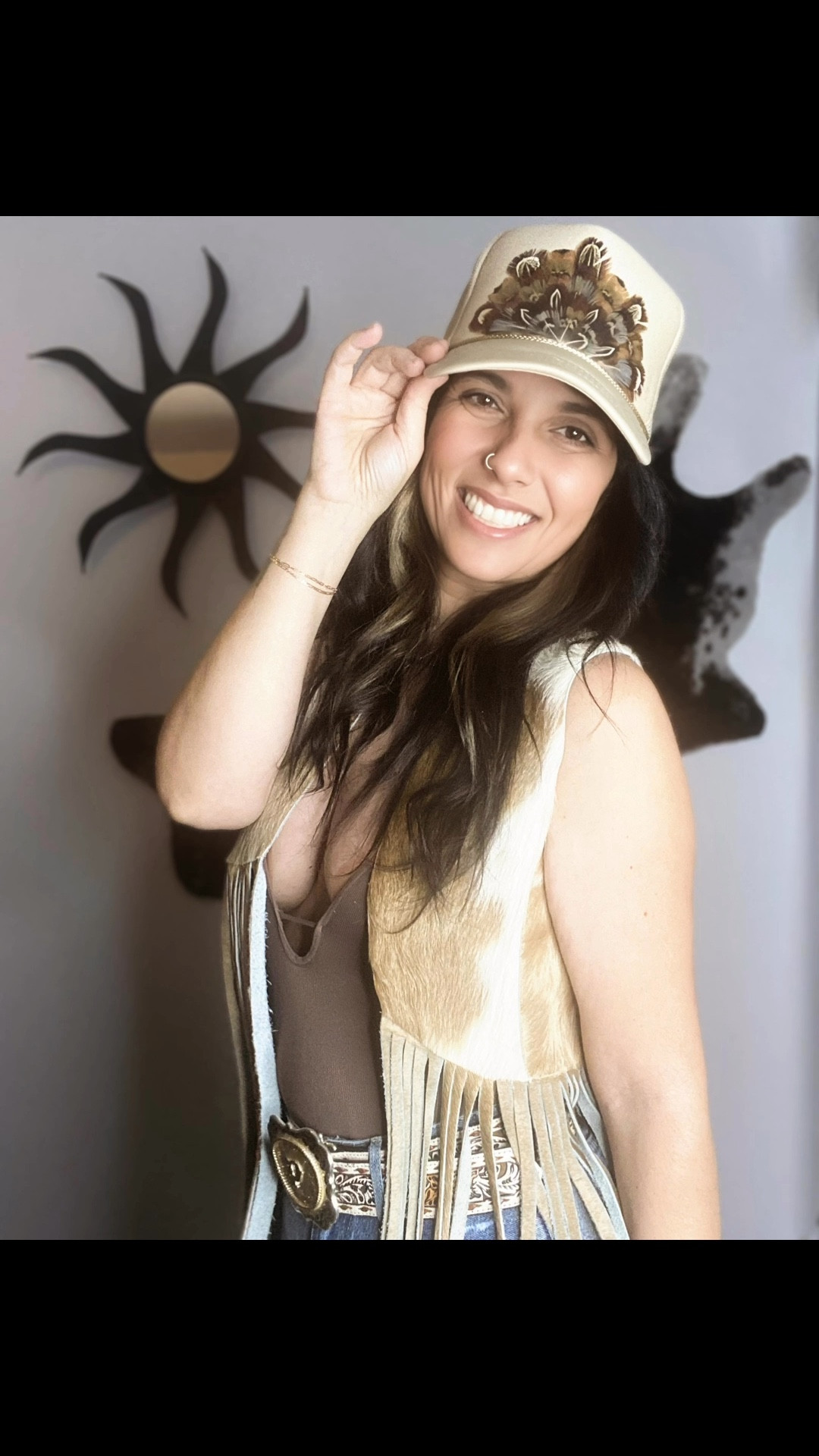 Cowboy hats and trucker caps. Denim and leather. Two combinations that are just perfect together. 🤠🧢 Western style forever. 🤍✨

Vest S | Jeans S | Hat OS | Cowboy Hat 7 1/8

Vest @westerlyusa
Trucker Cap + Hat Band @sprucedplume
Jewelry @thepirateandthegypsyjewelry
Shorts @rodeoquincy

#CowboyHats #TruckerCaps #DenimAndLeather #WesternStyle #ClassicLook #CountryVibes #CowgirlLife #RanchLife #WesternWear #StyleStaples #LiveAuthentic #CountryFashion #WesternChic

#LTKOver40 #LTKStyleTip #LTKGiftGuide