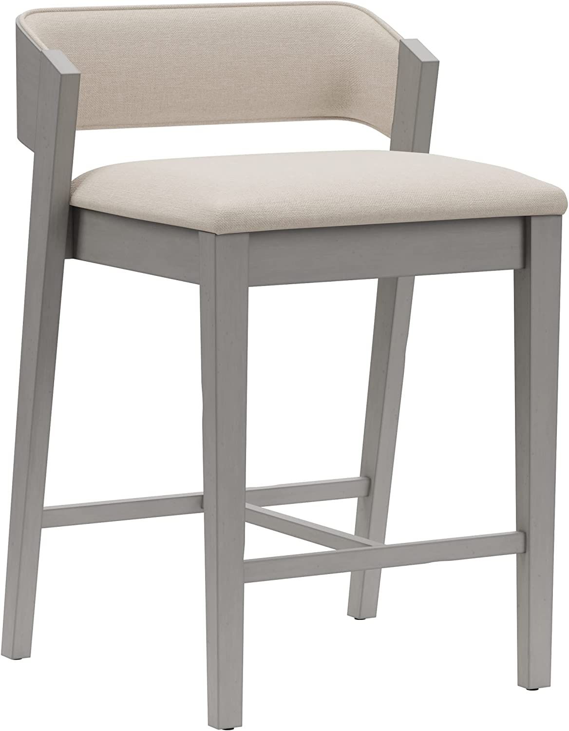 Amazon.com: Hillsdale, Dresden Wood and Upholstered Counter Height Stool, Distressed Gray : Home ... | Amazon (US)