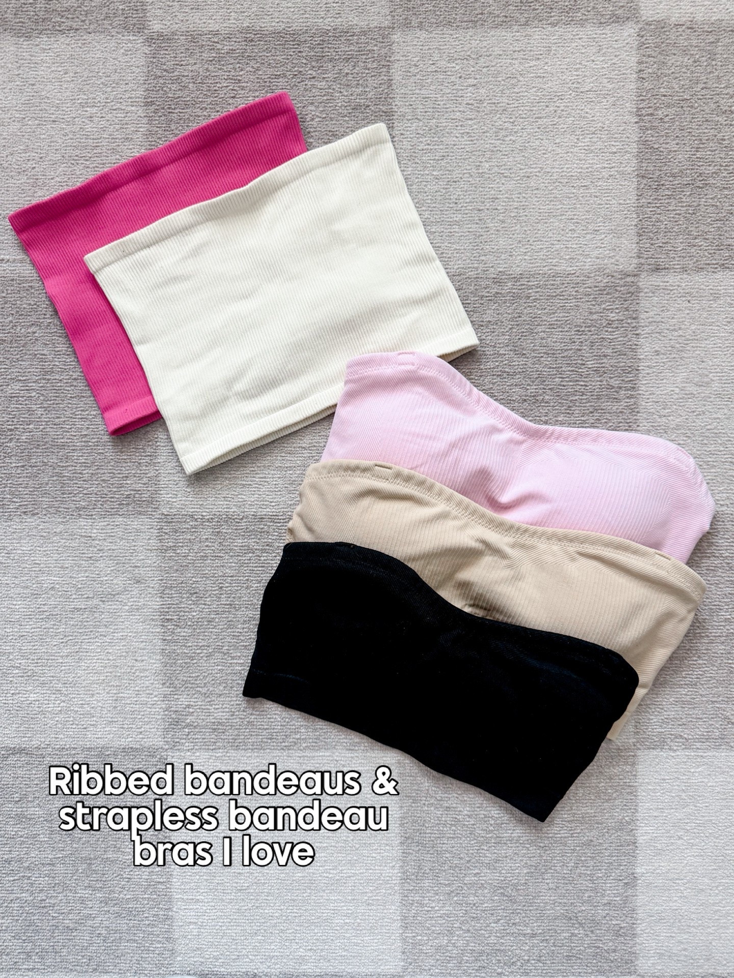 These are so good! When I need strapless I wear one of these and the ribbed ones are so good for low cut top! I wear medium in these ribbed ones and a large in the bandeau bra style.

#LTKOver40