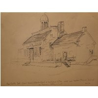 Vintage 19 T H Century Graphite Drawing House Of New Castle Del Court | Etsy (US)