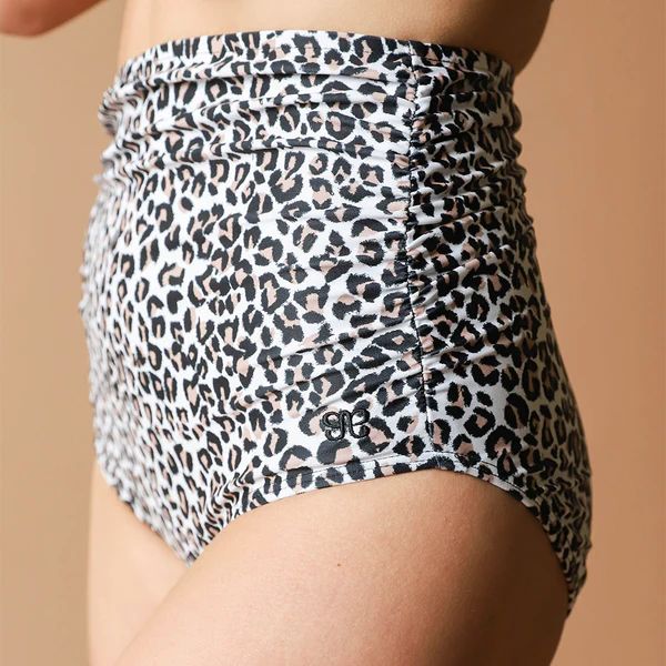 Cheetah Ruched High-Waisted Bottoms | Albion Fit