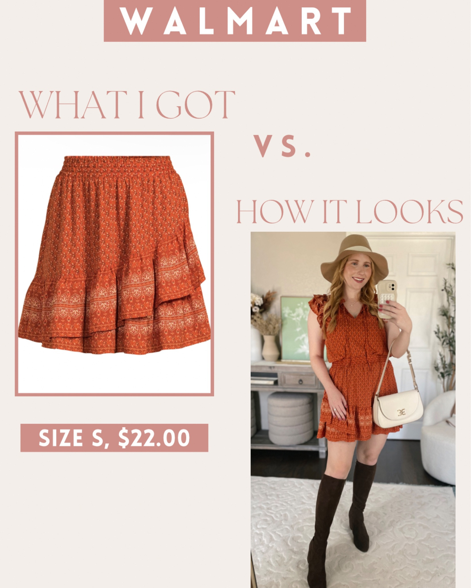 Top: medium
Skirt: small (runs a little big)

#LTKFind #LTKshoecrush #LTKunder50