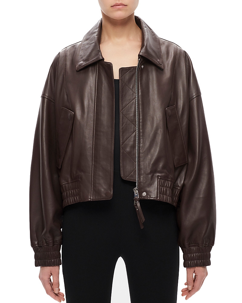 Shoreditch Ski Club Elle Leather Bomber Jacket | Bloomingdale's (US)