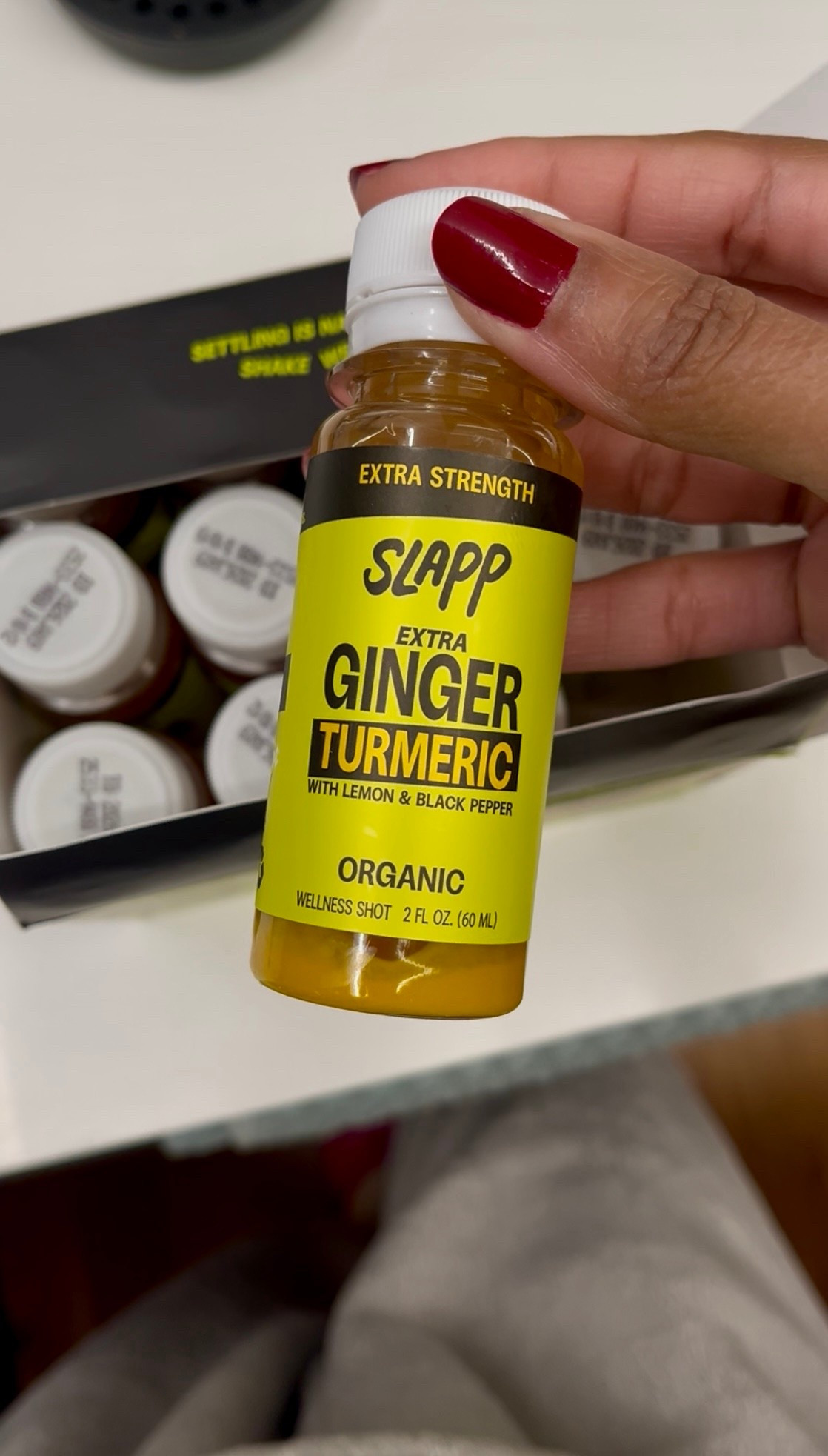 Slapp sent me their product and I am loving it! But I must warn you, the taste is STRONG! 

Made with ginger, turmeric, lemon, and black pepper, these wellness shots are a wake-up call for sure.

Great for tough mornings when you need that extra ✨Slapp✨ to get you out of bed! (See what I did there! 😉)

#LTKselfcare #LTKfitnessgoals #LTKActive